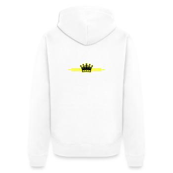 Crown Line - Unisex Premium Organic Zip Hoodie - white - Back - Thijin (182cm)