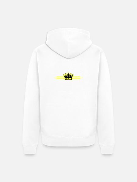Crown Line - Unisex Premium Organic Zip Hoodie - white