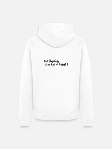 keine Kunst - Unisex Premium Bio Zip Hoodie - Weiß