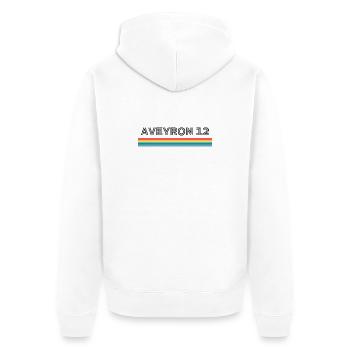 Aveyron 12 T-Shirt Cadeau Humour - Veste à capuche bio Premium Unisexe - blanc - Dos - Thijin (182cm)