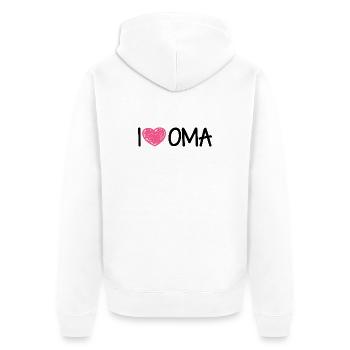 Grandma Pension Gift - Unisex Premium Organic Zip Hoodie - white - Back - Thijin (182cm)
