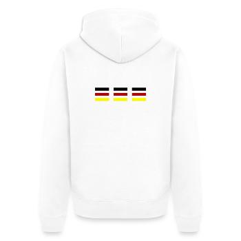 Flag Germany - Unisex Premium Organic Zip Hoodie - white - Back - Thijin (182cm)