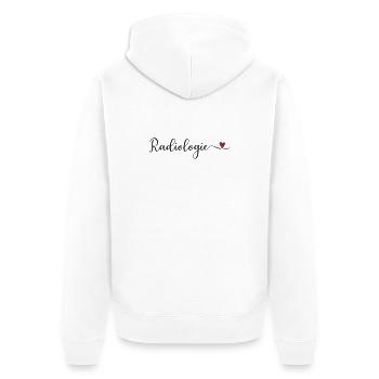 Radiologie - Unisex Premium Bio Zip Hoodie - Weiß - Hinten - Thijin (182cm)
