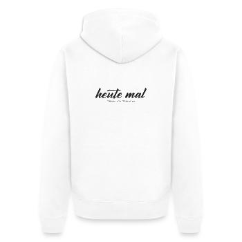 heute mal – Holla die Waldfee Typografie Design - Unisex Premium Bio Zip Hoodie - Weiß - Hinten - Thijin (182cm)