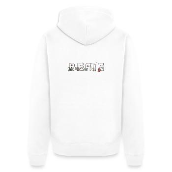 Beate Weihnachtszauber - Unisex Premium Bio Zip Hoodie - Weiß - Hinten - Thijin (182cm)