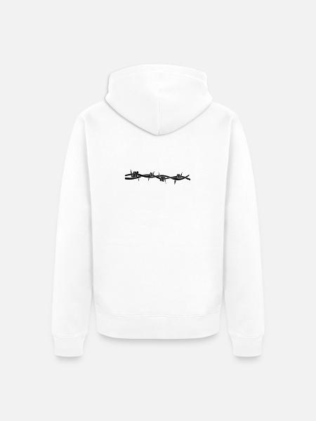 stacheldraht - Veste à capuche bio Premium Unisexe - blanc
