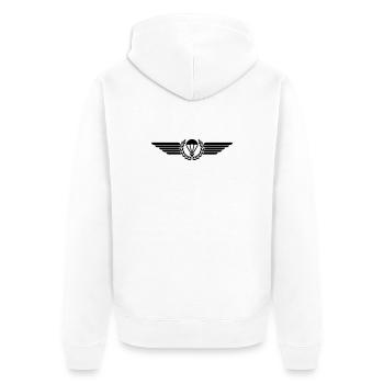 Insigne de parachutiste - Veste à capuche bio Premium Unisexe - blanc - Dos - Thijin (182cm)