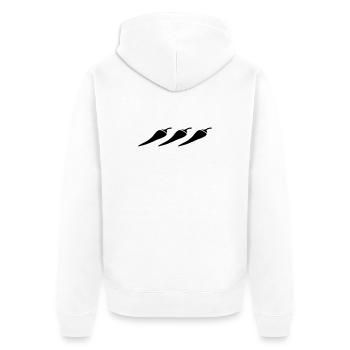 Chili - Unisex Premium Organic Zip Hoodie - white - Back - Thijin (182cm)