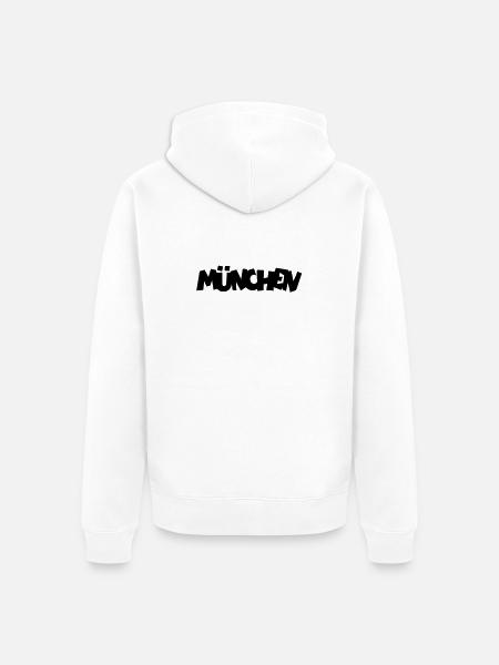 München - Unisex Premium Bio Zip Hoodie - Weiß