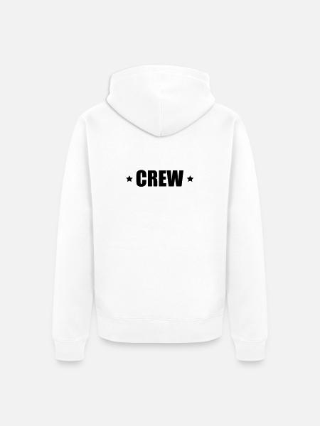 Crew mit Sterne - Unisex Premium Bio Zip Hoodie - Weiß