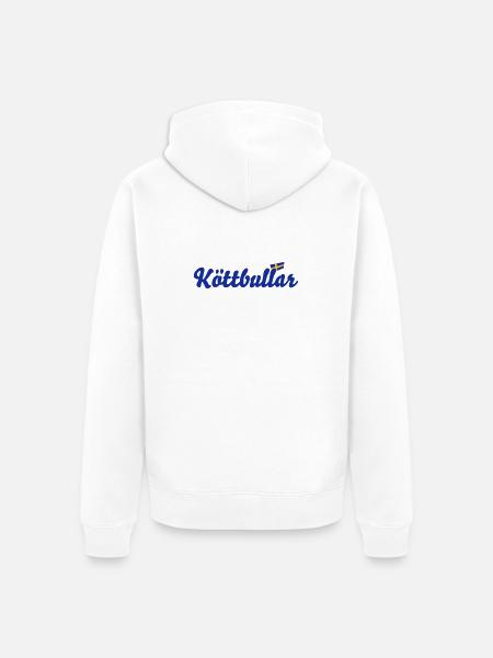 Suède drapeau Köttbullar - Veste à capuche bio Premium Unisexe - blanc