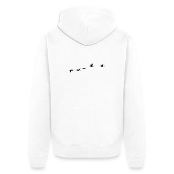 Oiseaux migrateurs Oiseaux - Veste à capuche bio Premium Unisexe - blanc - Dos - Thijin (182cm)