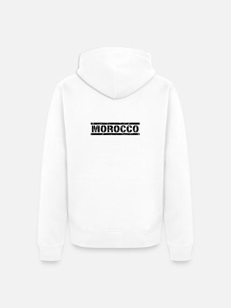 Morocco - Unisex Premium Organic Zip Hoodie - white