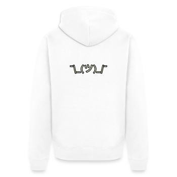 All the same - Unisex Premium Organic Zip Hoodie - white - Back - Thijin (182cm)