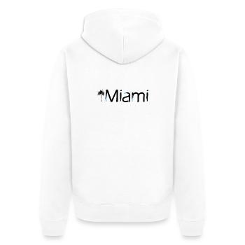 Miami - Unisex Premium Bio Zip Hoodie - Weiß - Hinten - Thijin (182cm)