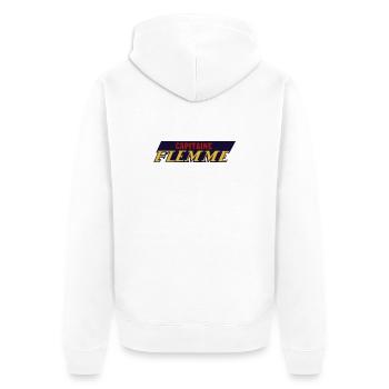 Capitaine flemme - Veste à capuche bio Premium Unisexe - blanc - Dos - Thijin (182cm)