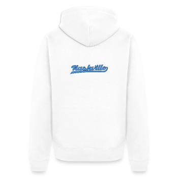 Nashville Tennessee Schriftzug Design - Unisex Premium Bio Zip Hoodie - Weiß - Hinten - Thijin (182cm)