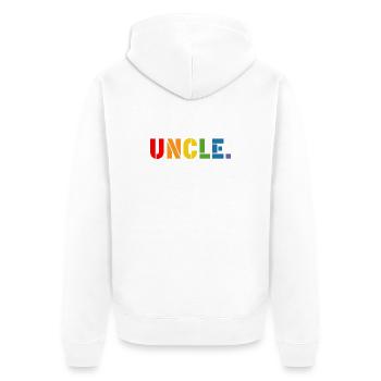 LGBT Rainbow shirt gay uncle LGBT lgbtqi queer - Unisex Premium Organic Zip Hoodie - white - Back - Thijin (182cm)