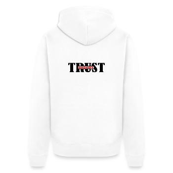 Ne faites confiance à personne - Veste à capuche bio Premium Unisexe - blanc - Dos - Thijin (182cm)
