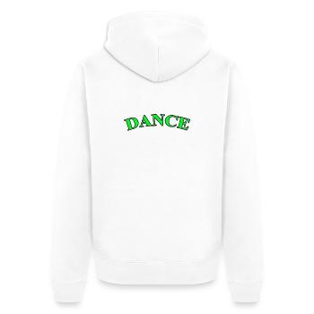 Lasst uns tanzen - Grün - Unisex Premium Bio Zip Hoodie - Weiß - Hinten - Thijin (182cm)