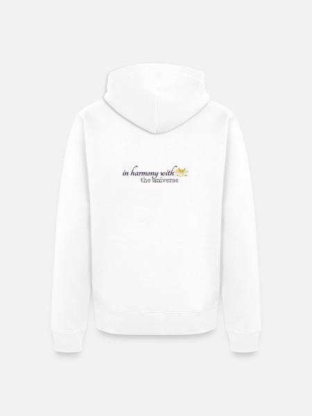 en harmonie avec l’univers - Veste à capuche bio Premium Unisexe - blanc