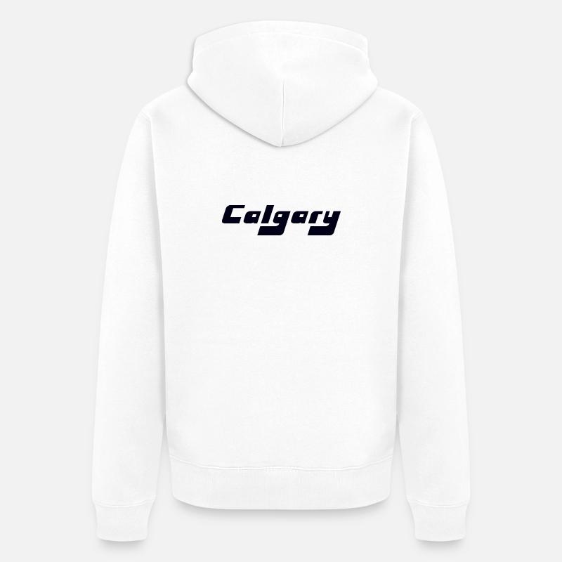 Calgary Canada - Veste à capuche bio Premium Unisexe - blanc
