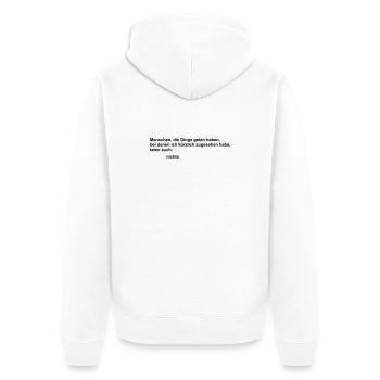 Également fait - Veste à capuche bio Premium Unisexe - blanc - Dos - Thijin (182cm)