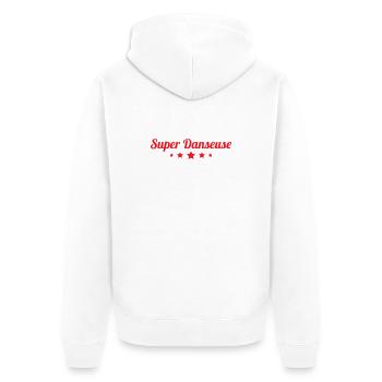 Super Dancer - Dance - Unisex Premium Organic Zip Hoodie - white - Back - Thijin (182cm)