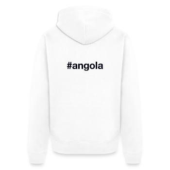 Angola Hashtag - Veste à capuche bio Premium Unisexe - blanc - Dos - Thijin (182cm)