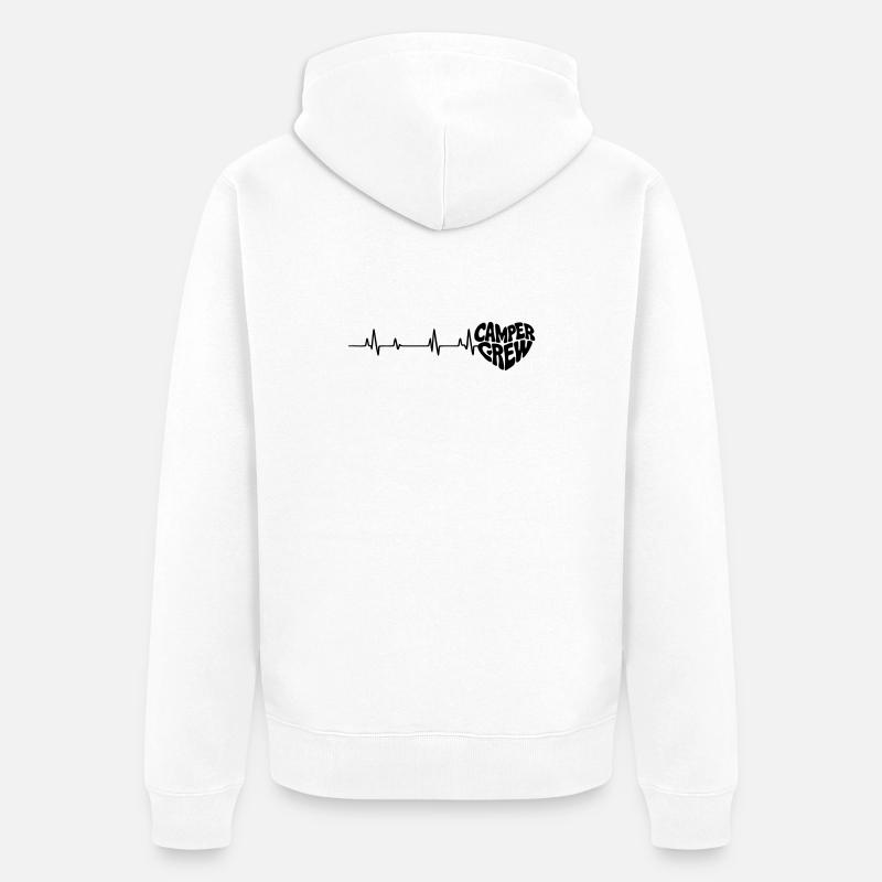 Herz_Camper - Unisex Premium Bio Zip Hoodie - Weiß