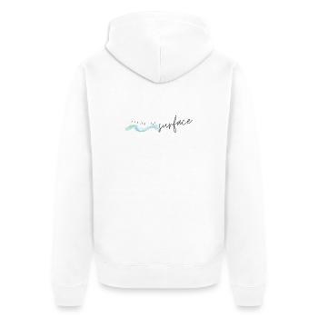 Below The Surface Ocean Inspired T-Shirt  - Unisex Premium Bio Zip Hoodie - Weiß - Hinten - Thijin (182cm)