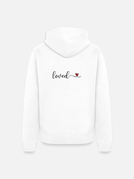 aimé - Veste à capuche bio Premium Unisexe - blanc