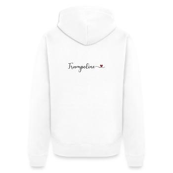 Trampolin - Unisex Premium Bio Zip Hoodie - Weiß - Hinten - Thijin (182cm)