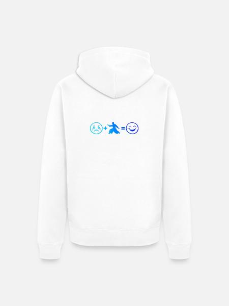 Japanische Kampfkunst Geschenkidee für Weihnachten - Unisex Premium Bio Zip Hoodie - Weiß