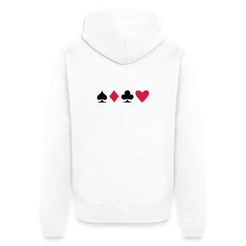 Poker Suit - Veste à capuche bio Premium Unisexe - blanc - Dos - Thijin (182cm)