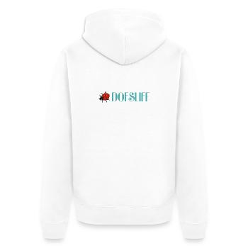 Süßer Marienkäfer Schwarze Punkte - Unisex Premium Bio Zip Hoodie - Weiß - Hinten - Thijin (182cm)