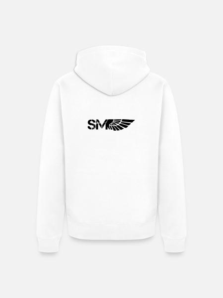 Supermoto - Unisex Premium Organic Zip Hoodie - white