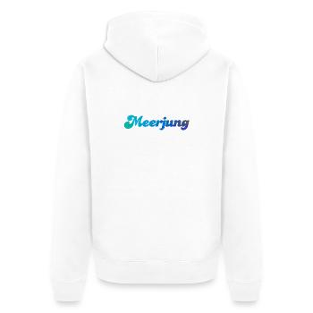 Meerjung Nordsee Struktur Meeresgrund Küste Meer - Unisex Premium Bio Zip Hoodie - Weiß - Hinten - Thijin (182cm)