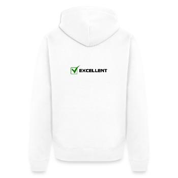 Excellente - Veste à capuche bio Premium Unisexe - blanc - Dos - Thijin (182cm)