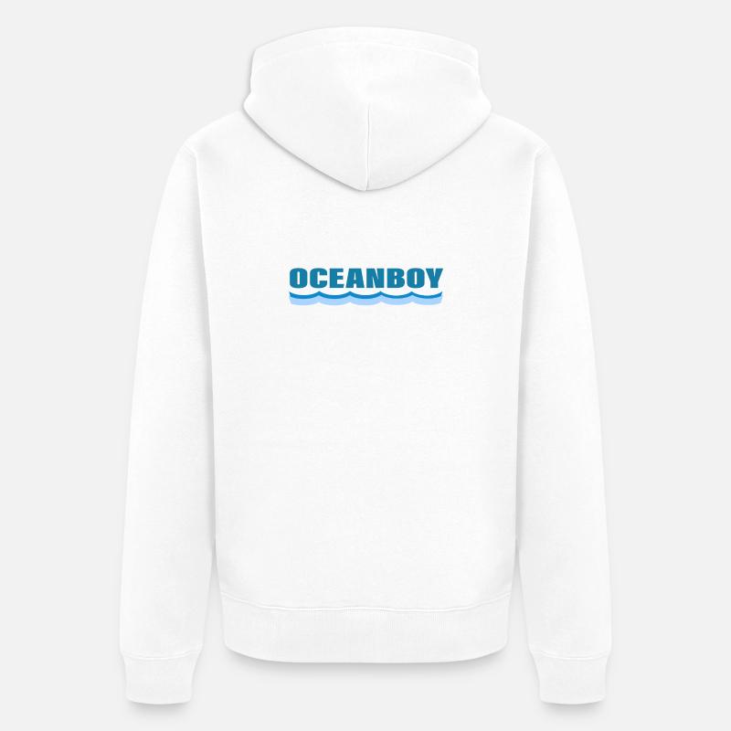 OCEANBOY - Unisex Premium Bio Zip Hoodie - Weiß
