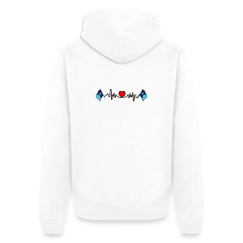 Cardio de fréquence cardiaque pour Minnesota - Veste à capuche bio Premium Unisexe - blanc - Dos - Thijin (182cm)