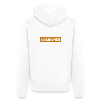 Abstract color explosion on canvas - Unisex Premium Organic Zip Hoodie - white - Back - Thijin (182cm)