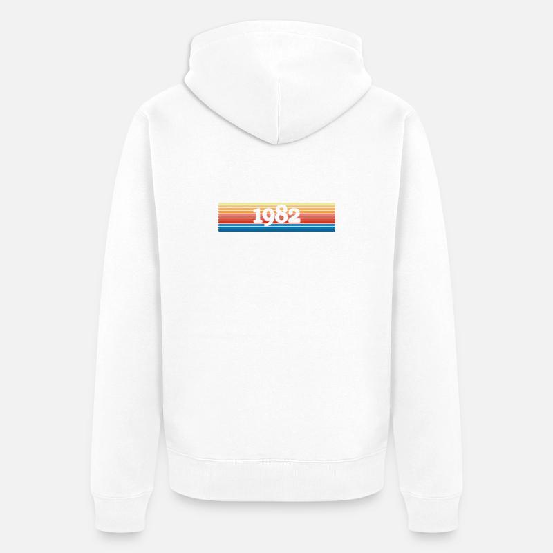 1982 - Unisex Premium Bio Zip Hoodie - Weiß