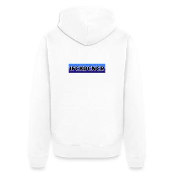 I FUCKED CANCER - Banner Blaa - Unisex Premium Organic Zip Hoodie - white - Back - Thijin (182cm)