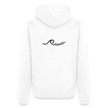 endless summer - Unisex Premium Organic Zip Hoodie - white - Back - Thijin (182cm)
