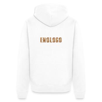 Enologo – Design con tappi di sughero - Unisex Premium Bio Zip Hoodie - Weiß - Hinten - Thijin (182cm)