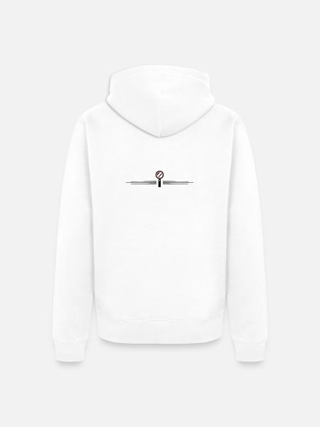 Magnifying glass icon line - Unisex Premium Organic Zip Hoodie - white