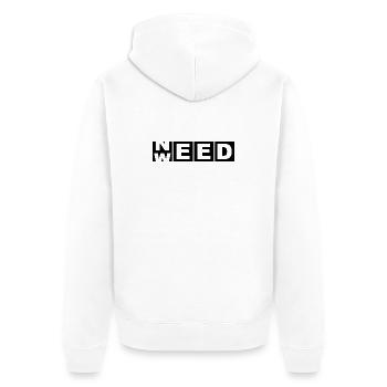 Need Weed – T-shirt Bold Découpé 420 Stoner - Veste à capuche bio Premium Unisexe - blanc - Dos - Thijin (182cm)