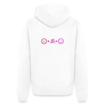 Illustration de vélo de route pour vélo de route - Veste à capuche bio Premium Unisexe - blanc - Dos - Thijin (182cm)