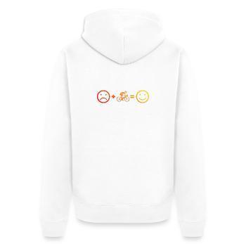 Roadbike artwork for your outfit - Unisex Premium Organic Zip Hoodie - white - Back - Thijin (182cm)